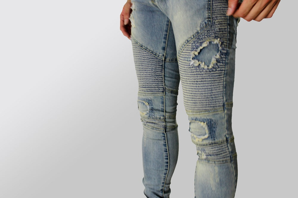 M8 DISTRESSED SKINNY JEANS - OAKANDMAJOR